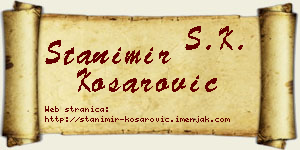 Stanimir Košarović vizit kartica